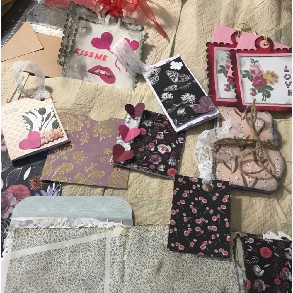 Valentines Bundle No 3 Journal Tags Scrapbooking Handmade